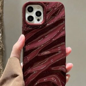 Coque souple 3D pomme bourgogne
