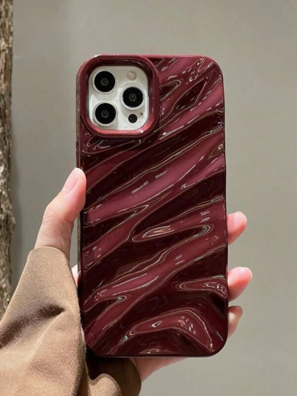Coque souple 3D pomme bourgogne – Image 2