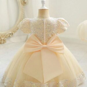 Robe soirée nœud sequins