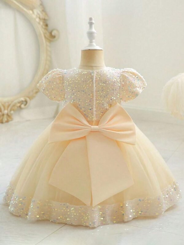 Robe soirée nœud sequins – Image 2