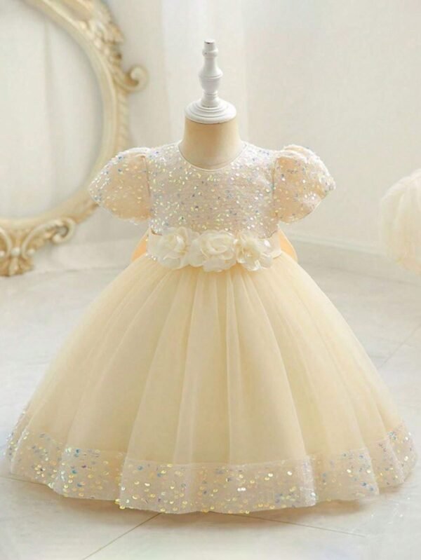 Robe soirée nœud sequins