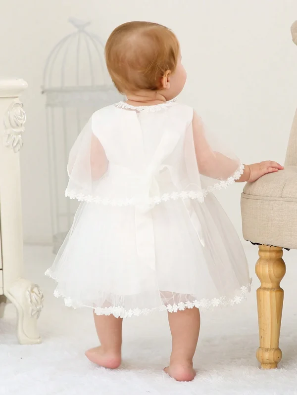 Ensemble 3 pcs robe baptême – Image 2