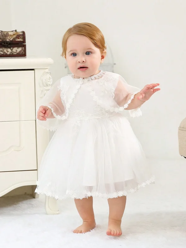 Ensemble 3 pcs robe baptême – Image 4