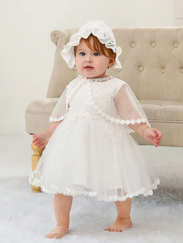 Ensemble 3 pcs robe baptême