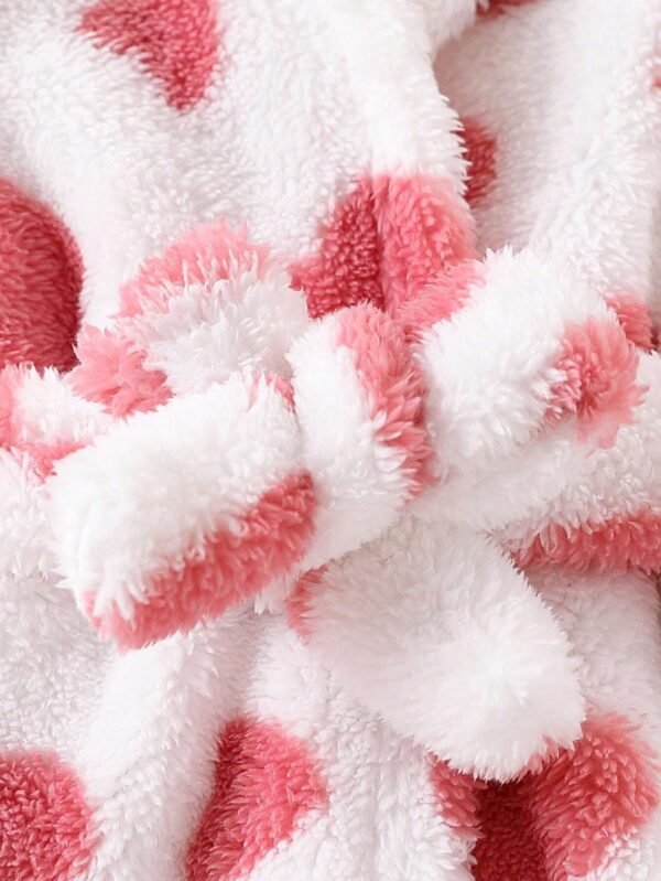Peignoir capuche cœur peluche – Image 5
