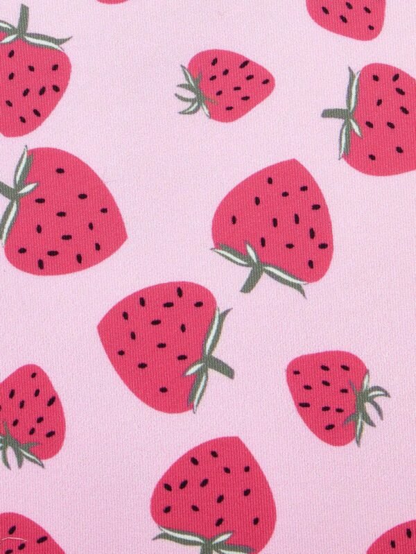 Maillot bain manches courtes fraise – Image 4