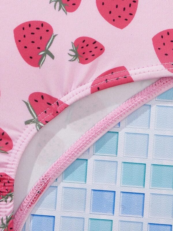Maillot bain manches courtes fraise – Image 6