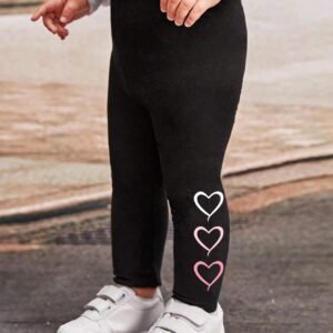 Legging cœur dégradé coton