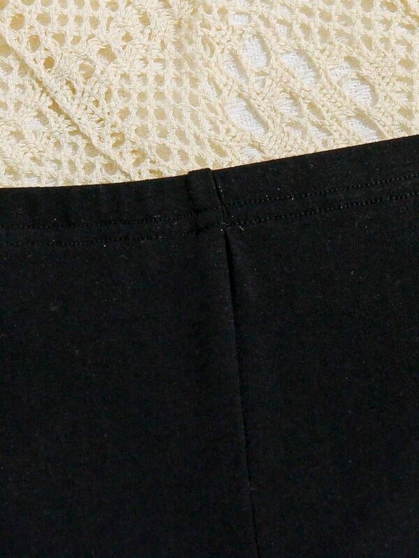 Legging cœur/léopard noir coton – Image 4