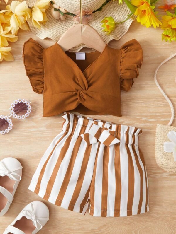 2 pcs top torsadé short