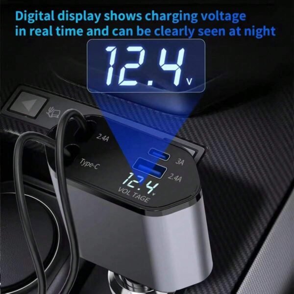 Chargeur voiture rétractable 100W – Image 10