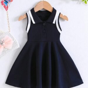 Robe sans manches boutonnage