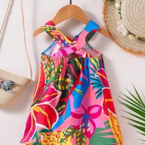 Robe tropicale ras-du-cou bébé