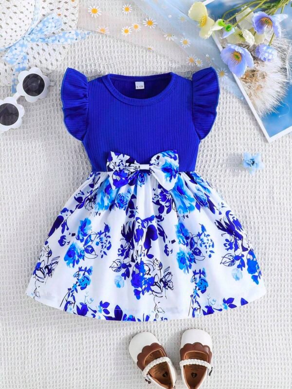 Robe manches flottantes bébé