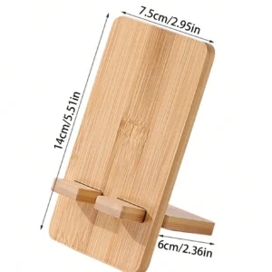 Support bois bureau téléphone