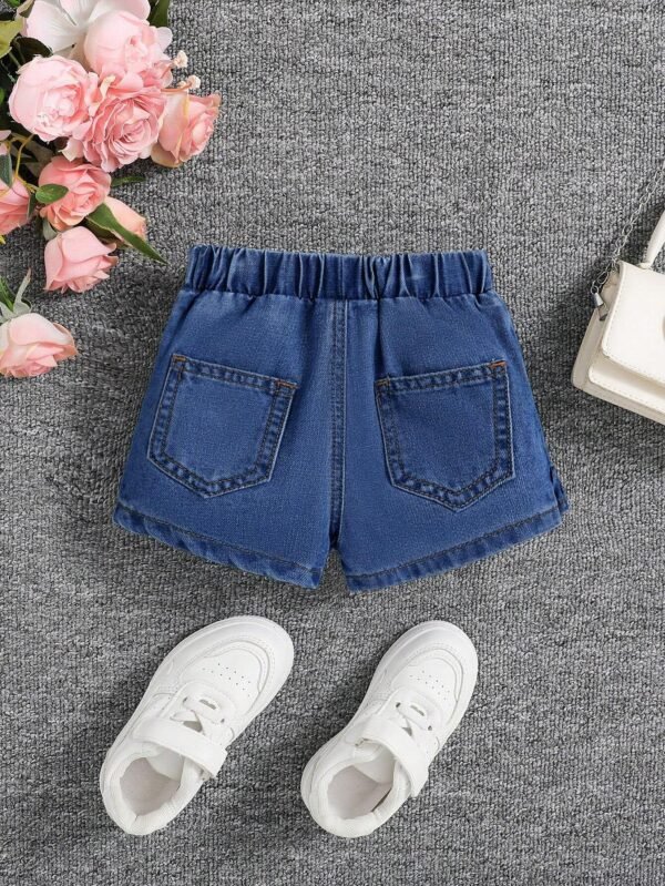 Jupe-short jean volants boho – Image 2
