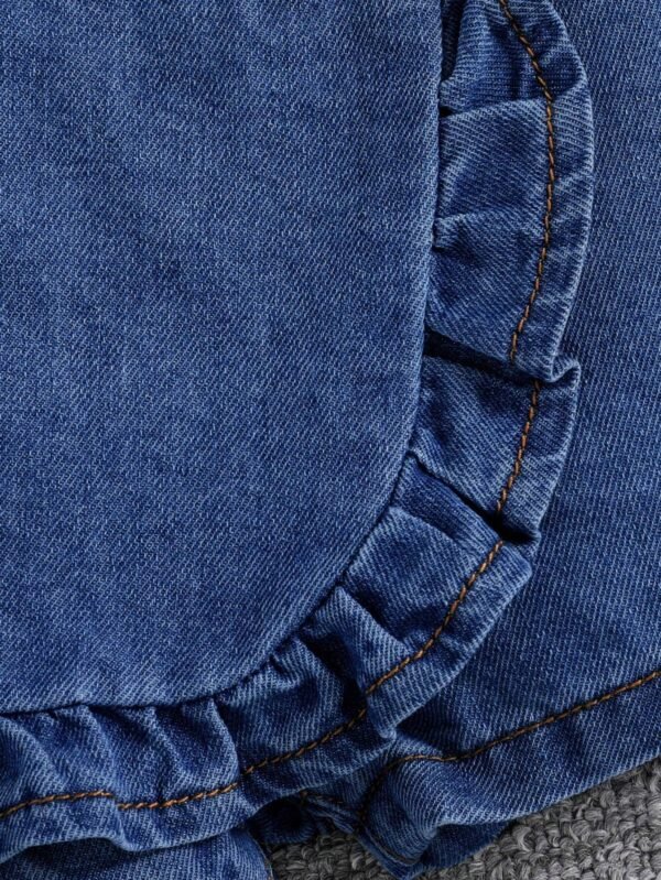 Jupe-short jean volants boho – Image 3