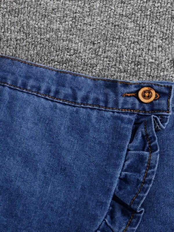 Jupe-short jean volants boho – Image 4
