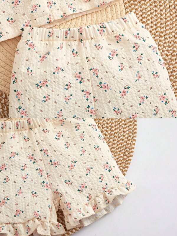 2 pcs ensemble fleur abricot – Image 4