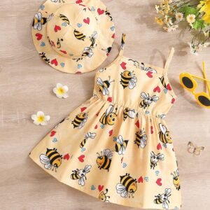 Ensemble 2 pcs robe abeille été