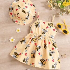 Ensemble 2 pcs robe abeille été