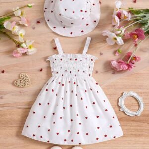 Ensemble 2 pcs robe cœur bébé