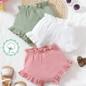 3 pcs culottes coton uni