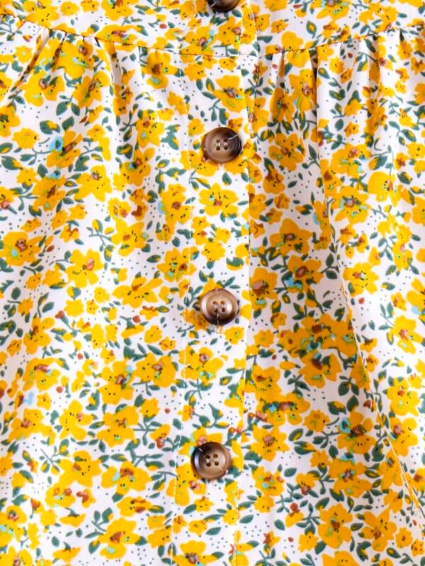 Robe manches courtes fleurs bébé – Image 5