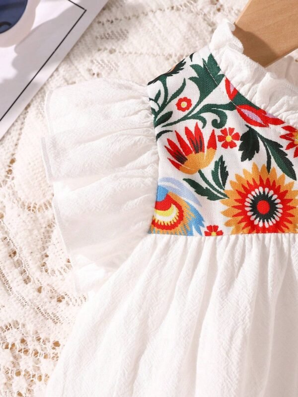 Top sans manches fleurs volants – Image 5