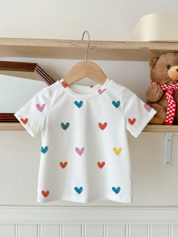 T-shirt manches courtes cœur