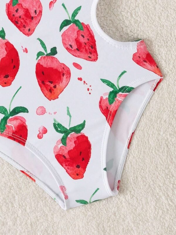 Maillot bain fraise volants – Image 3