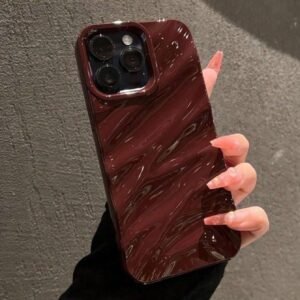 Coque souple 3D pomme bourgogne