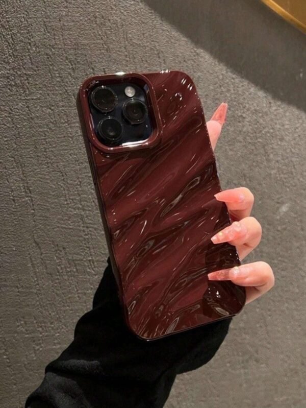 Coque souple 3D pomme bourgogne