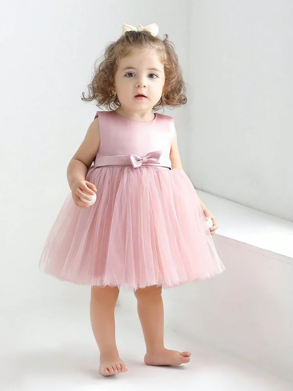 Robe tulle rose 0-2 ans – Image 3