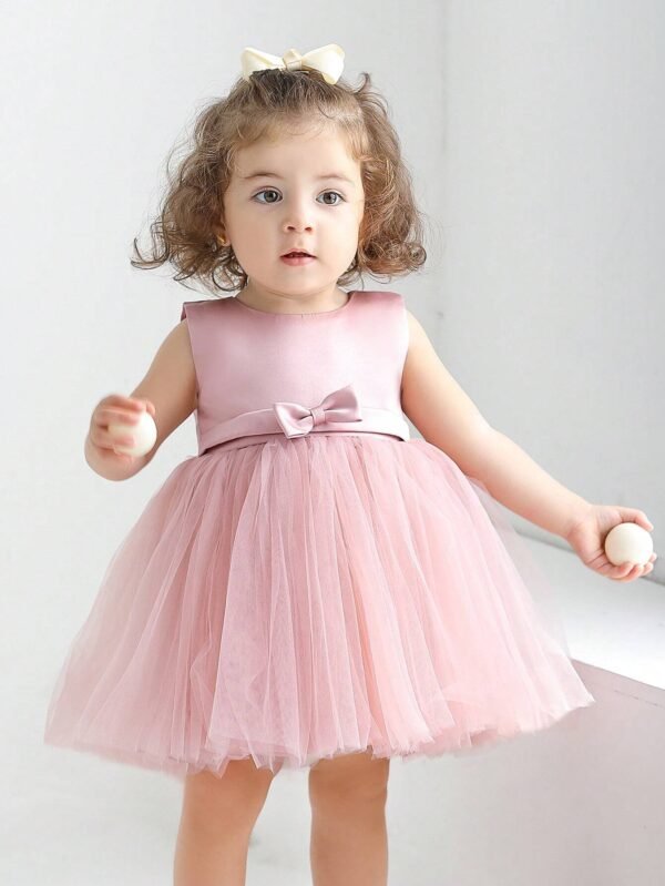 Robe tulle rose 0-2 ans – Image 4