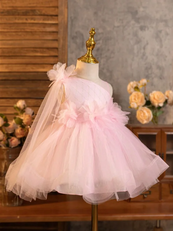 Robe anniversaire fleurs 3D