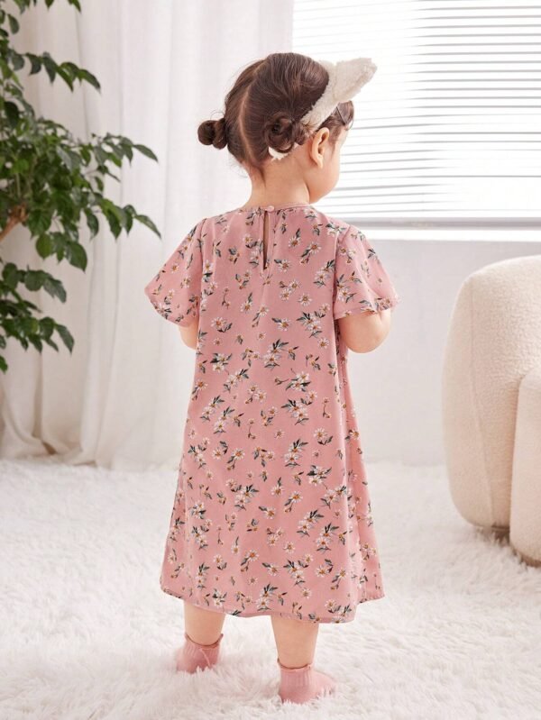 Robe imprimée fleurs dentelle – Image 2