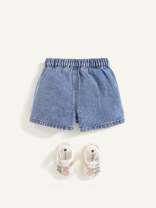 Combinaison jupeshort jean boho – Image 2