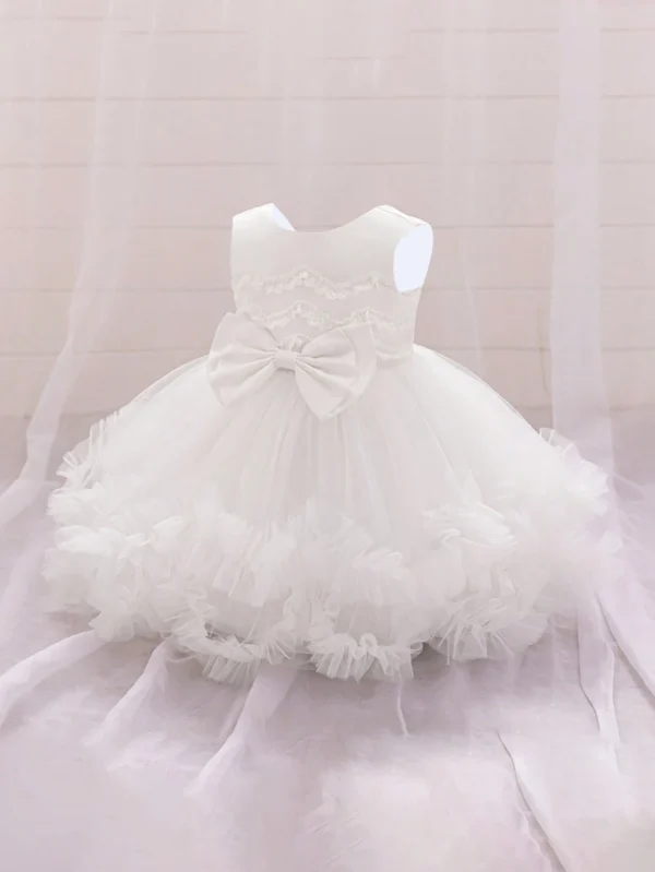 Robe dentelle nœud tulle – Image 3