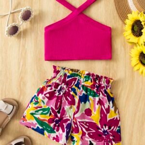 Ensemble débardeur short floral