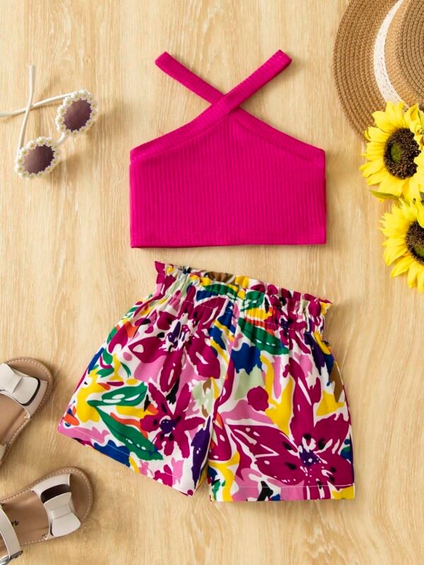 Ensemble débardeur short floral