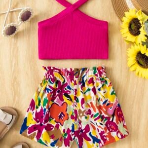 Ensemble débardeur short floral