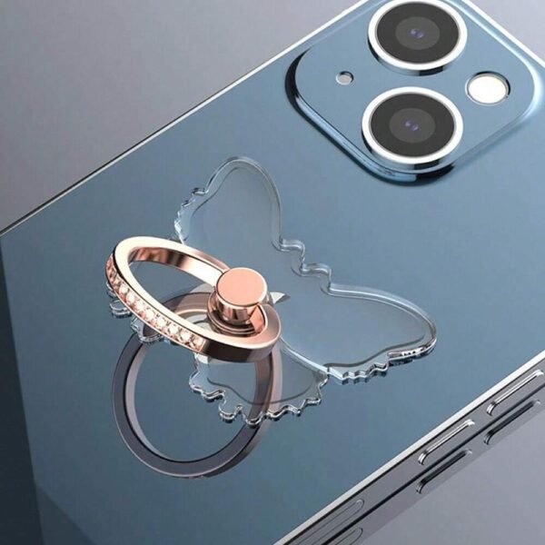 Anneau papillon transparent téléphone – Image 4
