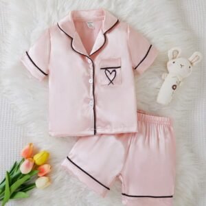 Ensemble 2 pcs pois roses