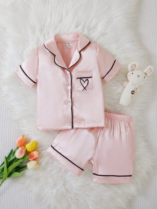 Ensemble 2 pcs pois roses