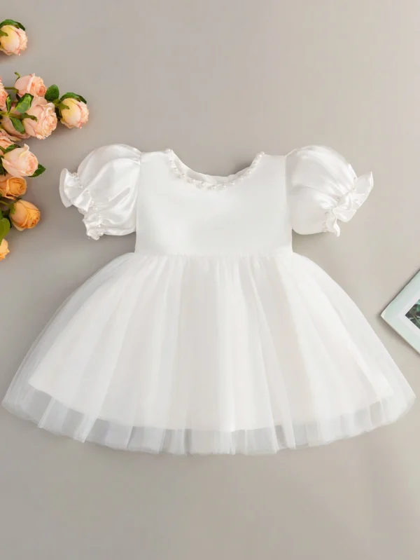 Robe demoiselle tulle blanc – Image 3