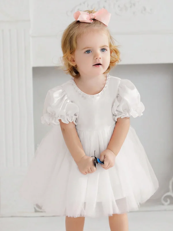 Robe demoiselle tulle blanc – Image 10