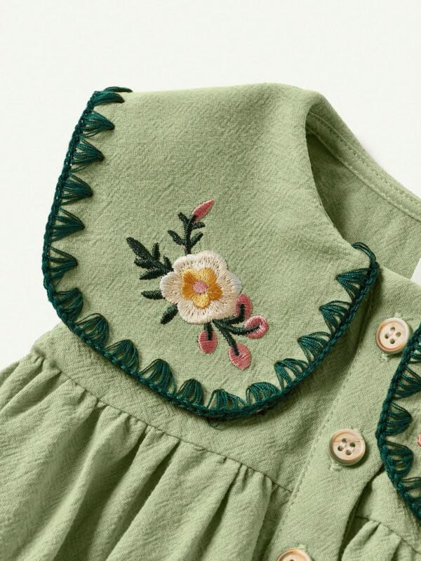 Robe sans manches brodée bébé – Image 3