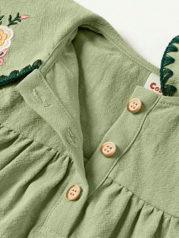 Robe sans manches brodée bébé – Image 4