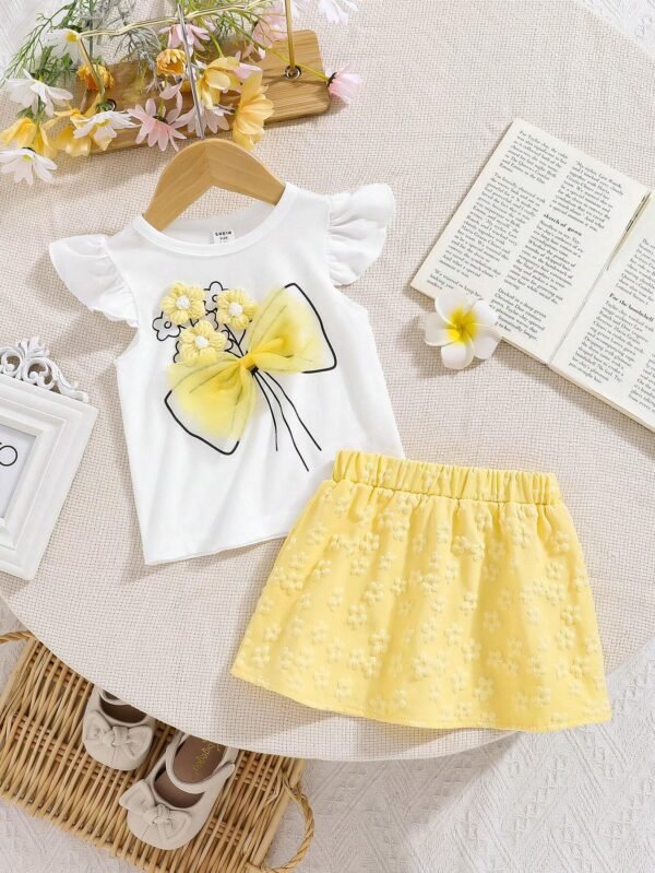 Ensemble haut jupe papillon